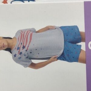 Gray Star-Patterned Short Sleeve Tee